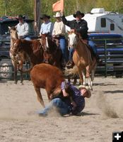 Steer Wrestling. Photo by Pinedale Online.