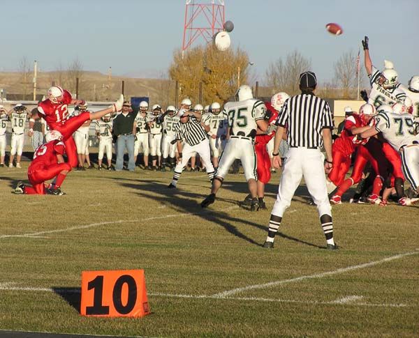 Block attempt. Photo by Dawn Ballou, Pinedale Online.