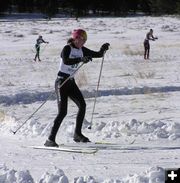 Racer coming in. Photo by Dawn Ballou, Pinedale Online.