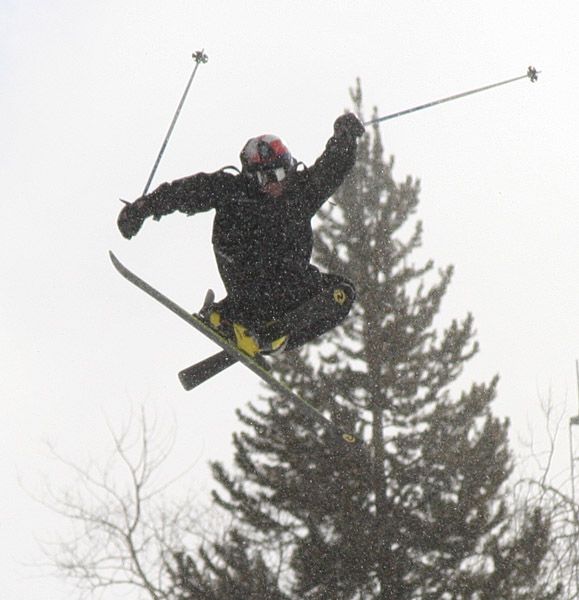 David McCarty Jump. Photo by Clint Gilchrist, Pinedale Online.