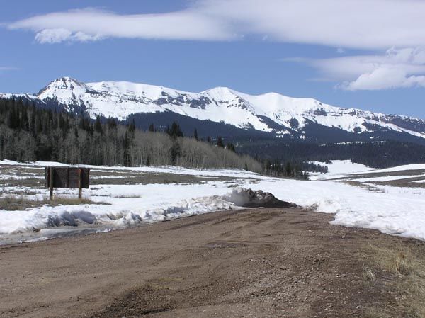 Road still snowed in. Photo by Pinedale Online.