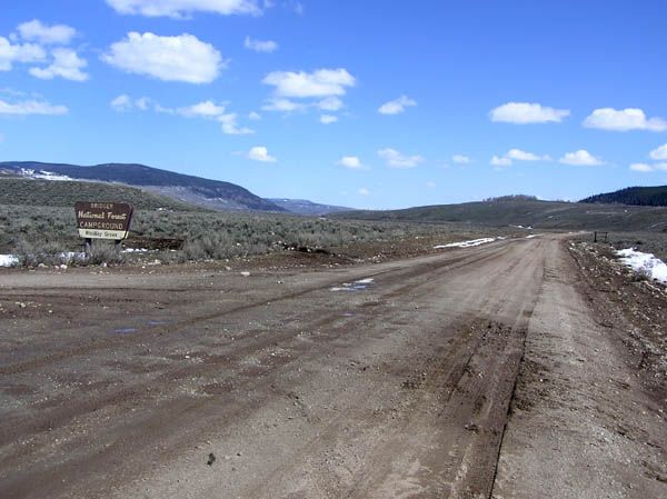 Road at Whiskey Grove. Photo by Dawn Ballou, Pinedale Online.