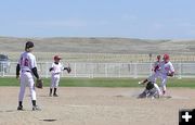 Making the Play. Photo by Dawn Ballou, Pinedale Online.