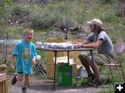 Grabbing a bobber. Photo by Dawn Ballou, Pinedale Online.