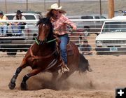 Barrel Racing. Photo by Clint Gilchrist, Pinedale Online.