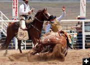 Saddle Bronc Ride. Photo by Clint Gilchrist, Pinedale Online.