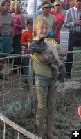 Greased Pig Contest. Photo by Dawn Ballou, Pinedale Online.