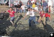 Greased Pig Contest. Photo by Dawn Ballou, Pinedale Online.