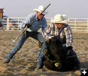 Getting ready to brand. Photo by Dawn Ballou, Pinedale Online.