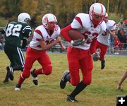 Interception. Photo by Clint Gilchrist, Pinedale Online.