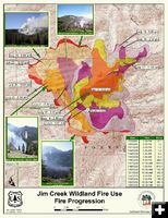 Fire Progression Map. Photo by U.S. Forest Service.