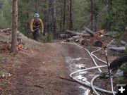 Monitoring Sprinklers. Photo by U.S. Forest Service.