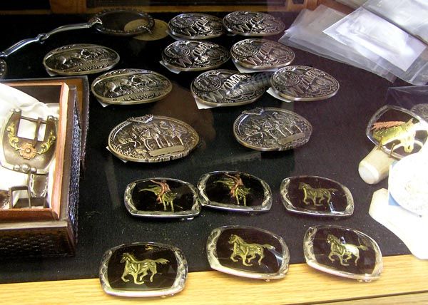 Western Belt Buckles. Photo by Dawn Ballou, Pinedale Online!.