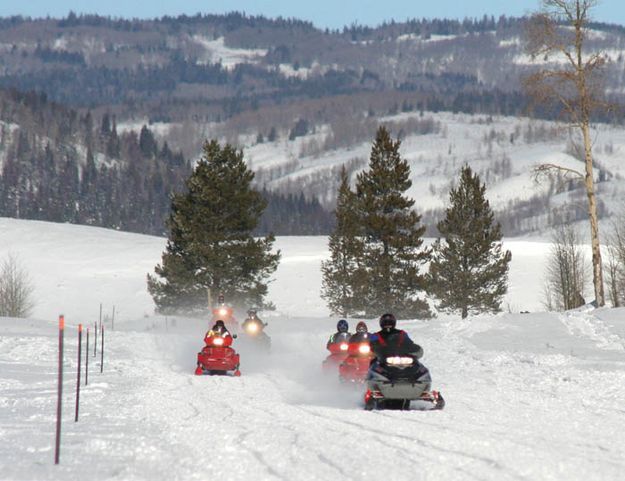 Snowmobiling. Photo by Clint Gilchrist Pinedale Online.