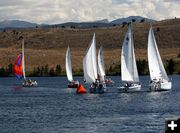 Sailing Regatta on Fremont Lake. Photo by Clint Gilchrist, Pinedale Online.