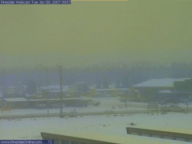 Foggy Pinedale. Photo by Pinedale Webcam.