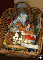 Board Book Basket. Photo by Pam McCulloch, Pinedale Online.