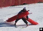 Bringing down the fencing. Photo by Pam McCulloch, Pinedale Online.