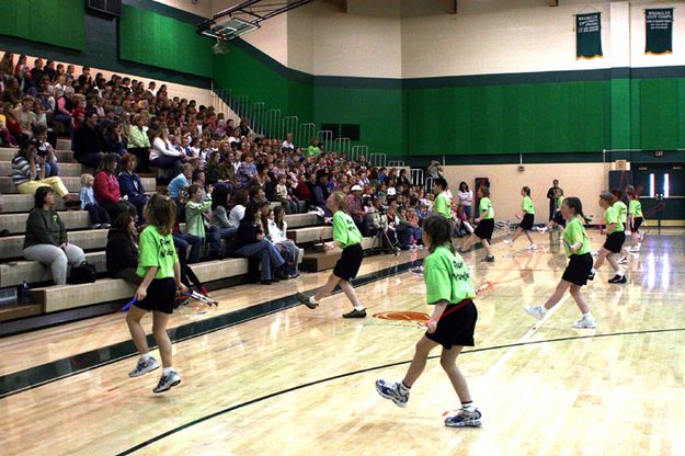 Jump Rope Assembly. Photo by Pam McCulloch, Pinedale Online.