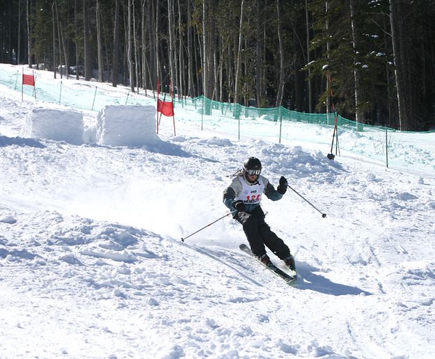 David McCarty - Mogul Race. Photo by Pam McCulloch, Pinedale Online.