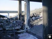 Crash Site on I-80. Photo by WYDOT.