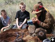 Making Fire. Photo by Clint Gilchrist, Pinedale Online.