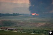 Fire near ranch. Photo by Dawn Ballou, Pinedale Online.