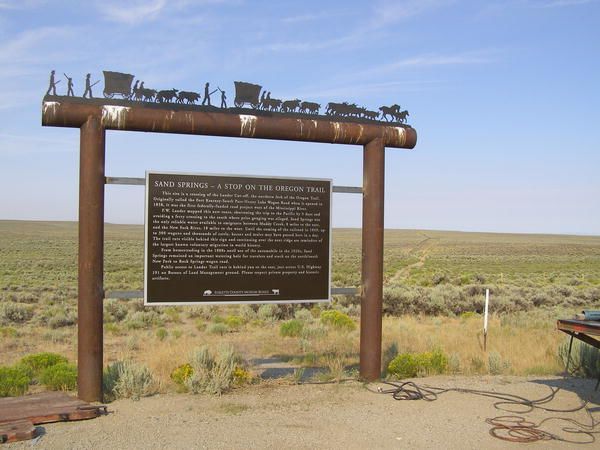 Sand Springs new sign. Photo by Sublette County Museum Board.