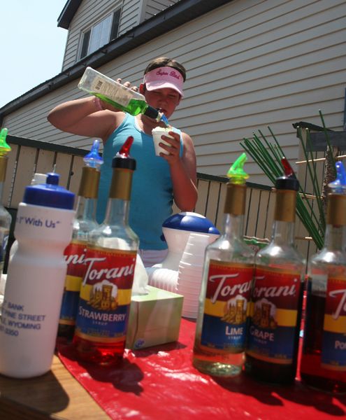 Snow Cones. Photo by Pam McCulloch, Pinedale Online.