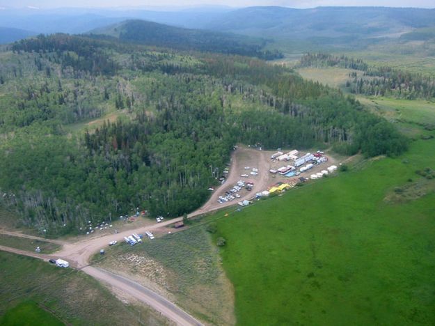 Horse Creek Fire firecamp. Photo by Bridger-Teton National Forest.