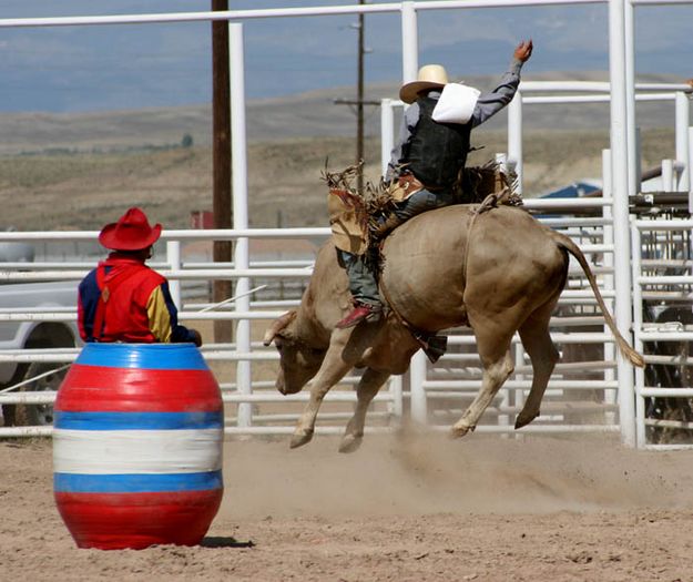 Rodeo Clown. Photo by Dawn Ballou, Pinedale Online.