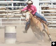 Barrel Racing. Photo by Clint Gilchrist, Pinedale Online.