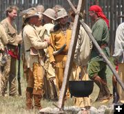 Mountain Man Camp. Photo by Clint Gilchrist, Pinedale Online.