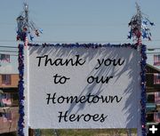 Thank you Hometown Heros. Photo by Dawn Ballou, Pinedale Online.