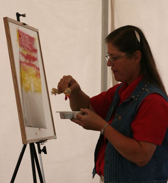 Rope Painting. Photo by Dawn Ballou, Pinedale Online.