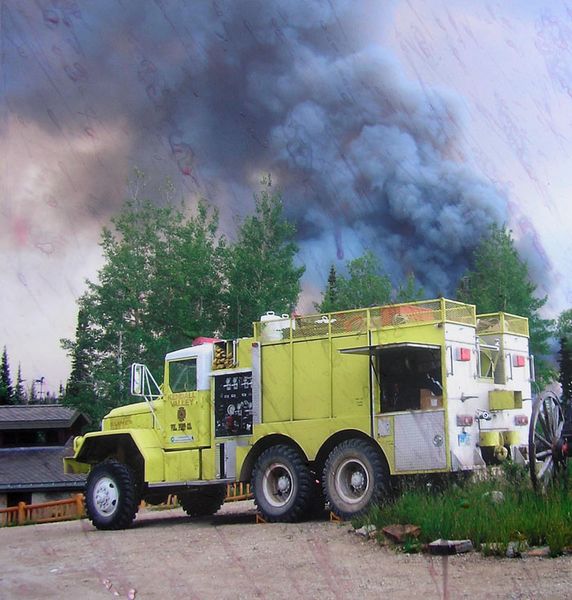 Busy fire season. Photo by Bob Rule, KPIN 101.1 FM Radio.