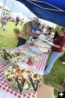 Food Line. Photo by Pam McCulloch.