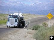 Big truck traffic. Photo by Pinedale Online.