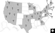 Salmonella Map. Photo by Centers for Disease Control.