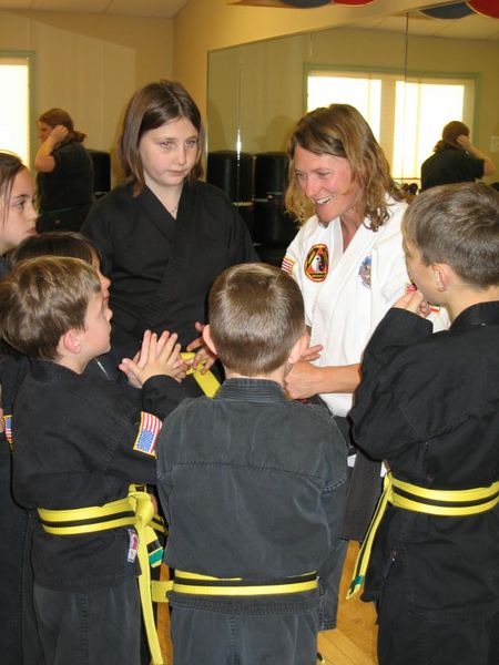 Karate practice. Photo by Dari Quirk.