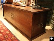 Wood chest. Photo by Dawn Ballou, Pinedale Online.