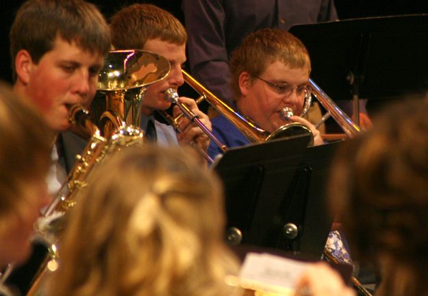 High School Horns. Photo by Pam McCulloch, Pinedale Online.