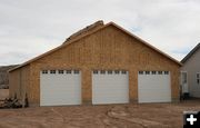 3 car garage. Photo by Dawn Ballou, Pinedale Online.