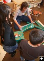 Gift Wrapping. Photo by Pam McCulloch, Pinedale Online.