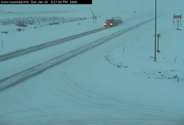 US 191 west of Pinedale. Photo by WYDOT Webcam.