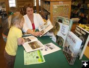 Answering Questions. Photo by Pam McCulloch, Pinedale Online.