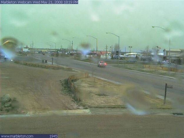 Marbleton rain. Photo by Marbleton Webcam.