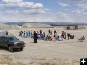 At the well pad. Photo by Sue Sommers.