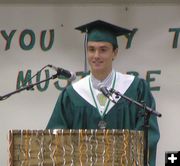 Salutatorian Abe Pearce. Photo by Bob Rule, KPIN 101.1 FM.