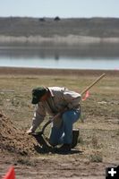 Shovelful by Shovelful. Photo by Dawn Ballou, Pinedale Online.